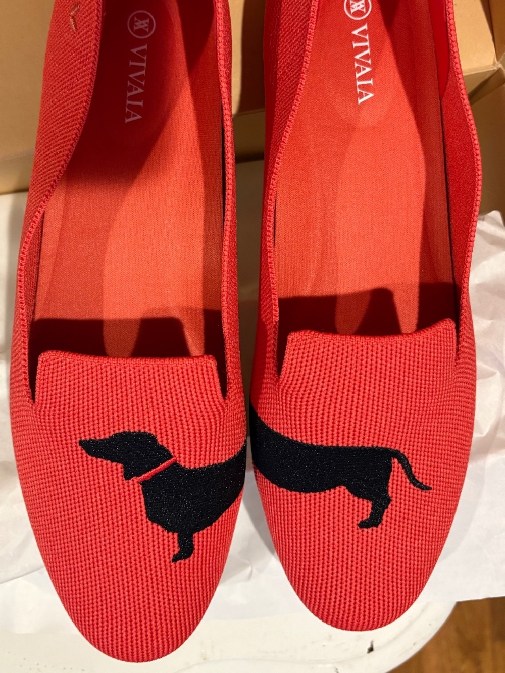 Vivaia Audrey Loafer -Embroidered Dachshund